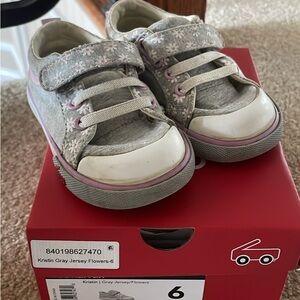 See Kai Run Gray Floral Kids Sneakers